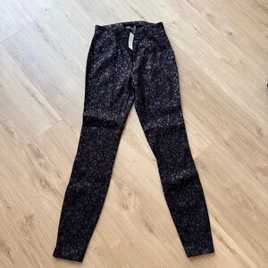New York & Company Black Floral Jeggings